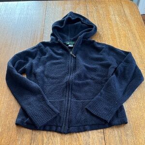 Eastern Mountain Sports Navy Hooded Cardigan